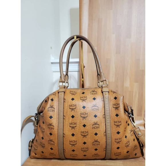 Authentic MCM Cognac Visetos 2way Shoulder Bag - Picture 11 of 11